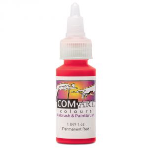Com Art Colours Acrylic Opaque Permanent Red 1 oz