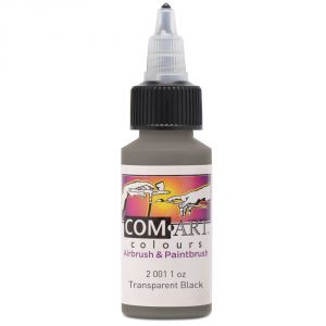 Com Art Colours Acrylic Transparent Black 1 oz