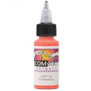 Com Art Colours Acrylic Transparent Vermillion 1 oz