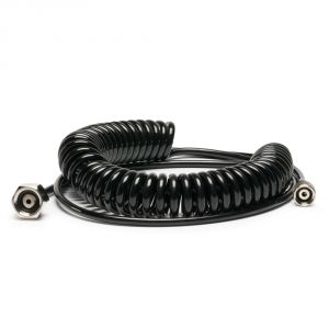 Iwata 10' Cobra Coil Airbrush Hose with Iwata Airbrush Fitting and 1/4" Compressor Fitting product imagery
