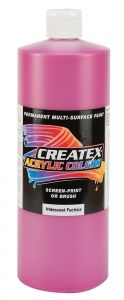 Createx Acrylic Colors Iridescent Fuschia, 32 oz.
