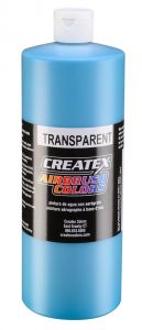 Createx Airbrush Colors Transparent Caribbean Blue, 32 oz.
