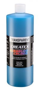 Createx Airbrush Colors Transparent Turquoise, 32 oz.