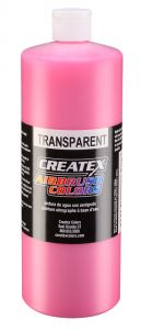 Createx Airbrush Colors Transparent Flamingo Pink, 32 oz.
