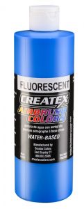 Createx Airbrush Colors Fluorescent Blue, 16 oz.