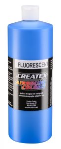 Createx Airbrush Colors Fluorescent Blue, 32 oz.