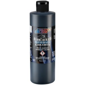 Createx Wicked Opaque Colors Flat Black, 16 oz.